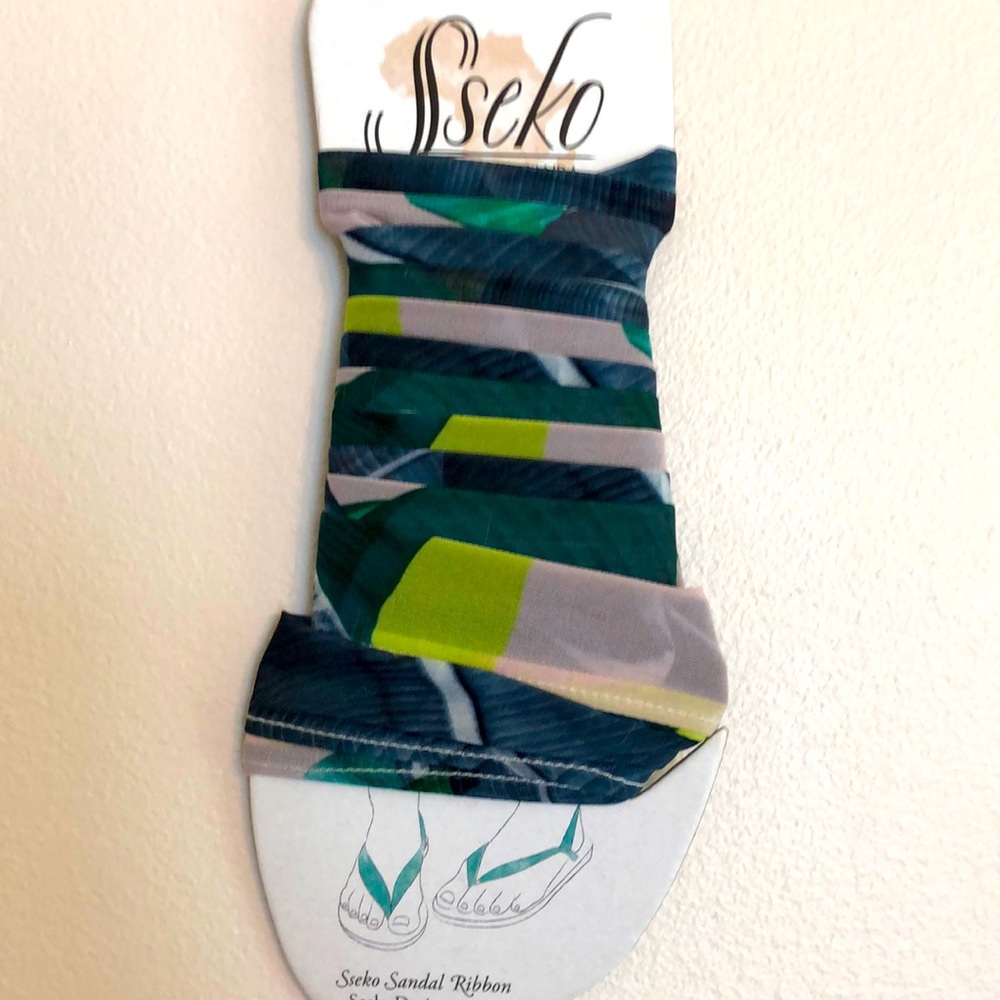 Sseko Tropical Palm Chiffon Ribbons